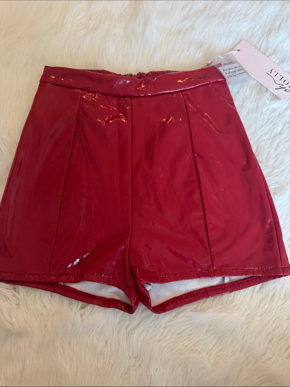 Red High-Shine Women's Short - oh Polly
